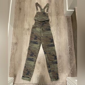 Camo Sweat Pant Overalls